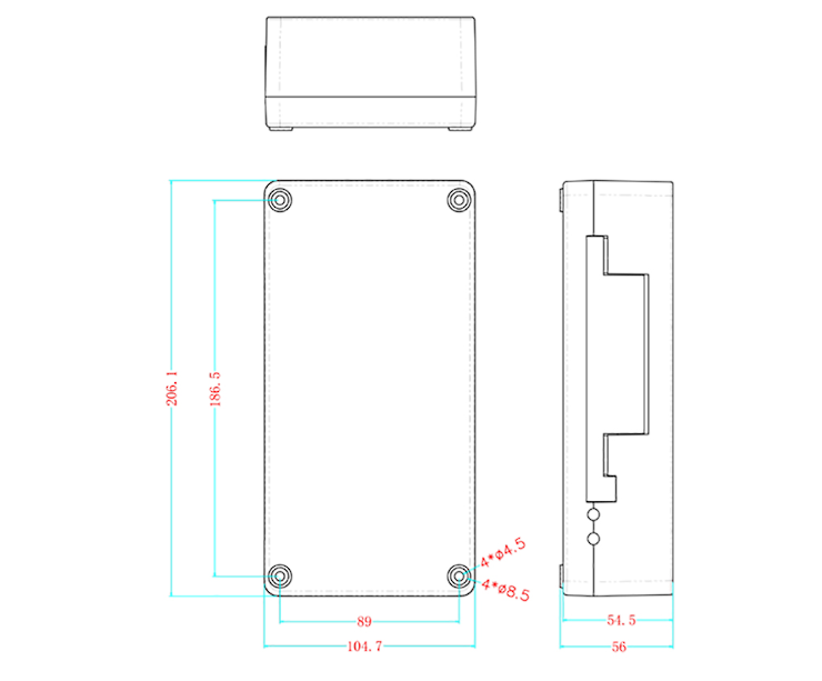 Automatic sash fume hood controller dimensions and mounting holes