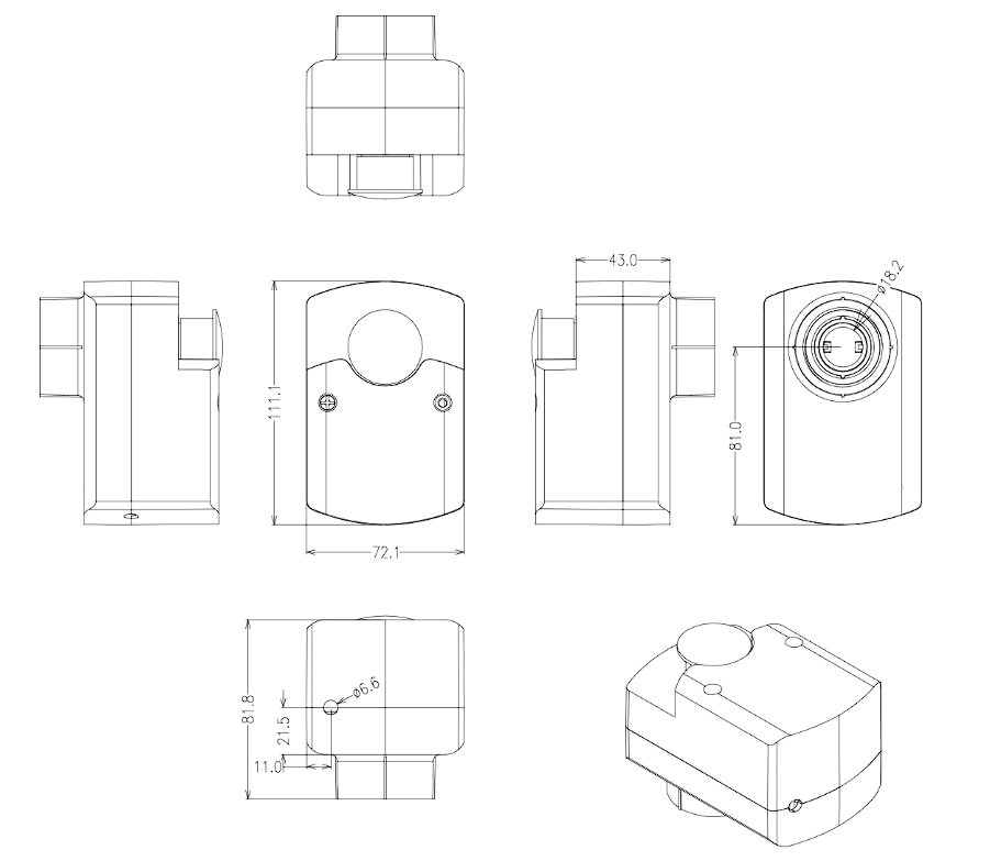 Corrosion-resistant 4S2N air damper actuator dimensions