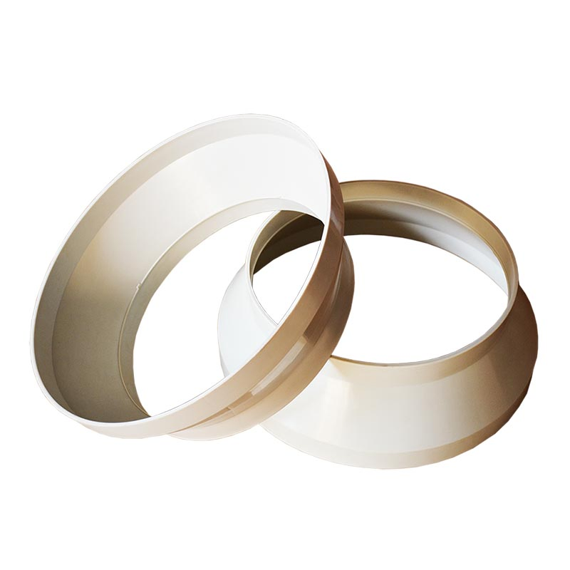 Custom PP PVC duct reducer fittings for laboratory ventilation size transitions