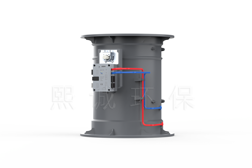 Duct airflow control damper with integrated QAVC10 controller actuator