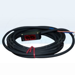 Fume hood sash safety sensor with reflective photoelectric detector and cable