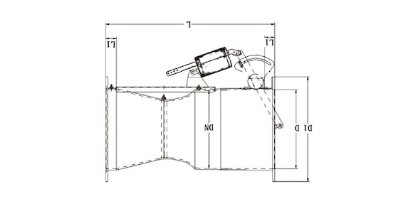 Fume hood Venturi air valve dimension reference