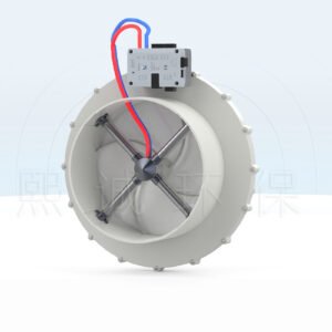 PP motorized iris damper with integrated airflow controller