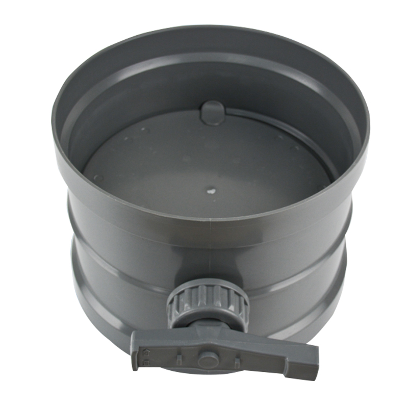 PP PVC manual round volume control damper with external locking handle