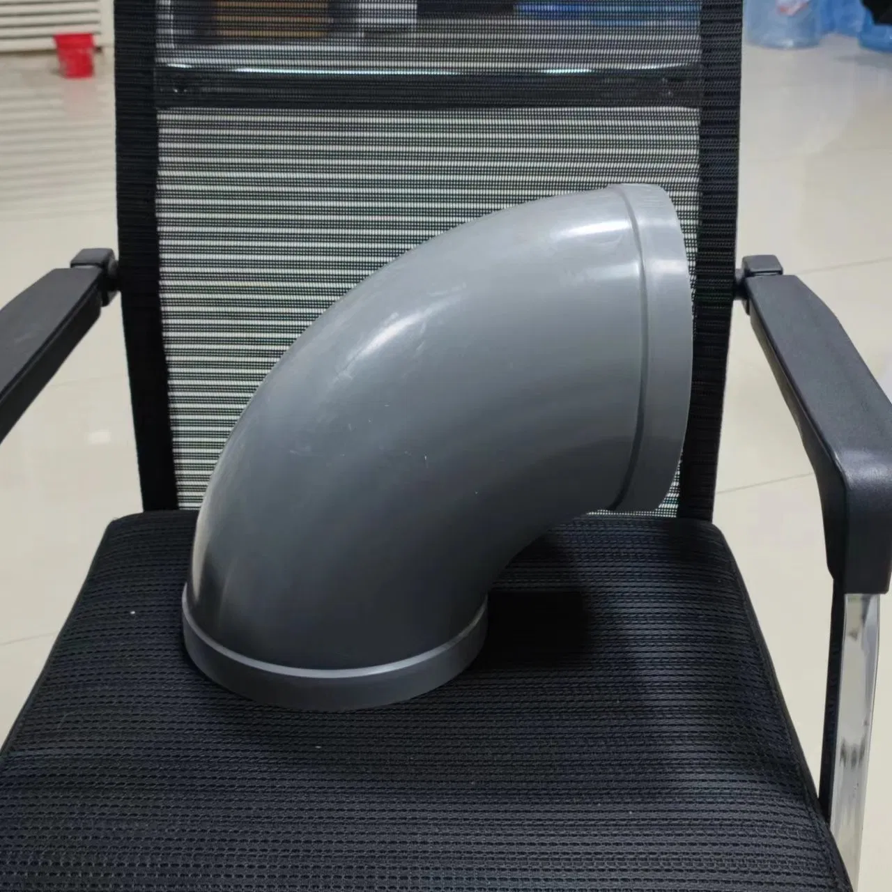 Gray PP ventilation duct elbow for changing laboratory exhaust direction