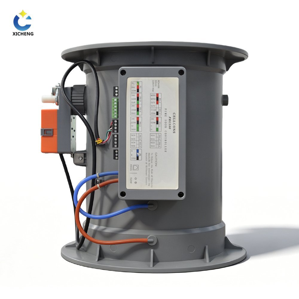 VAV butterfly damper with electric actuator and mounted airflow controller assembly