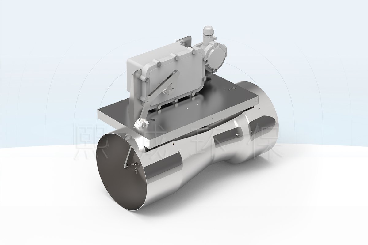 Explosion-protected actuator mounted on a Venturi air valve