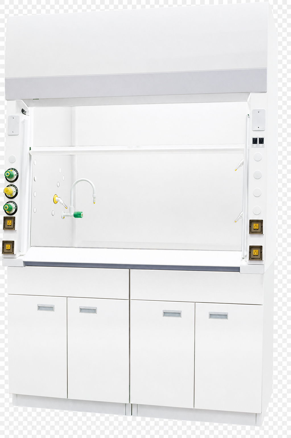 Acid digestion fume hood for high-temperature corrosive exhaust