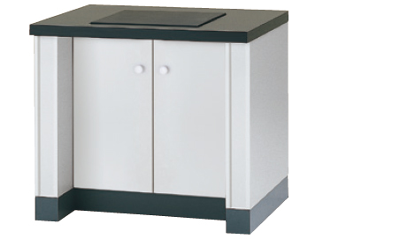 Laboratory balance table with a dedicated inset vibration-isolation platform