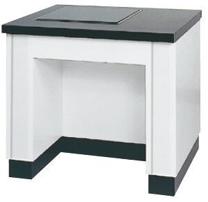 Anti-vibration balance table with cabinet support and dedicated central balance platform