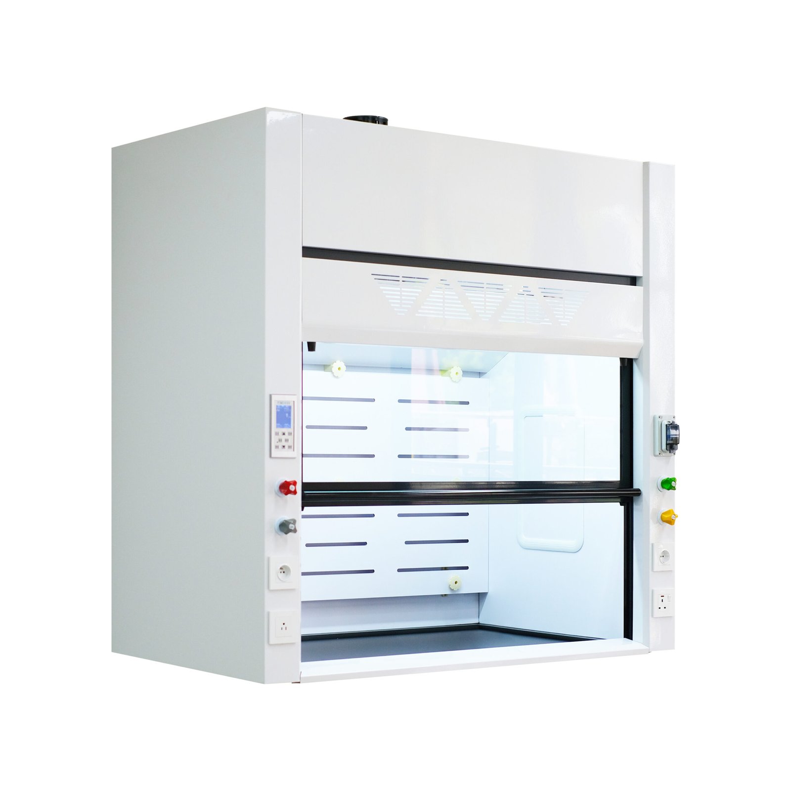 Benchtop fume hood superstructure with vertical sash