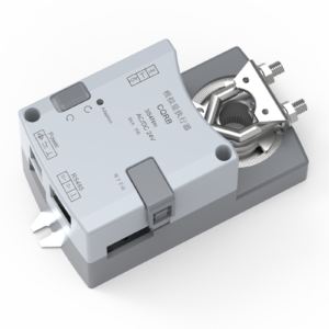 Communicating modulating damper actuator with RS-485 interface and direct shaft clamp