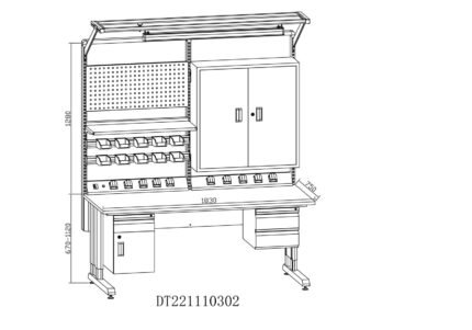 ESD laboratory workbench dimension reference drawing