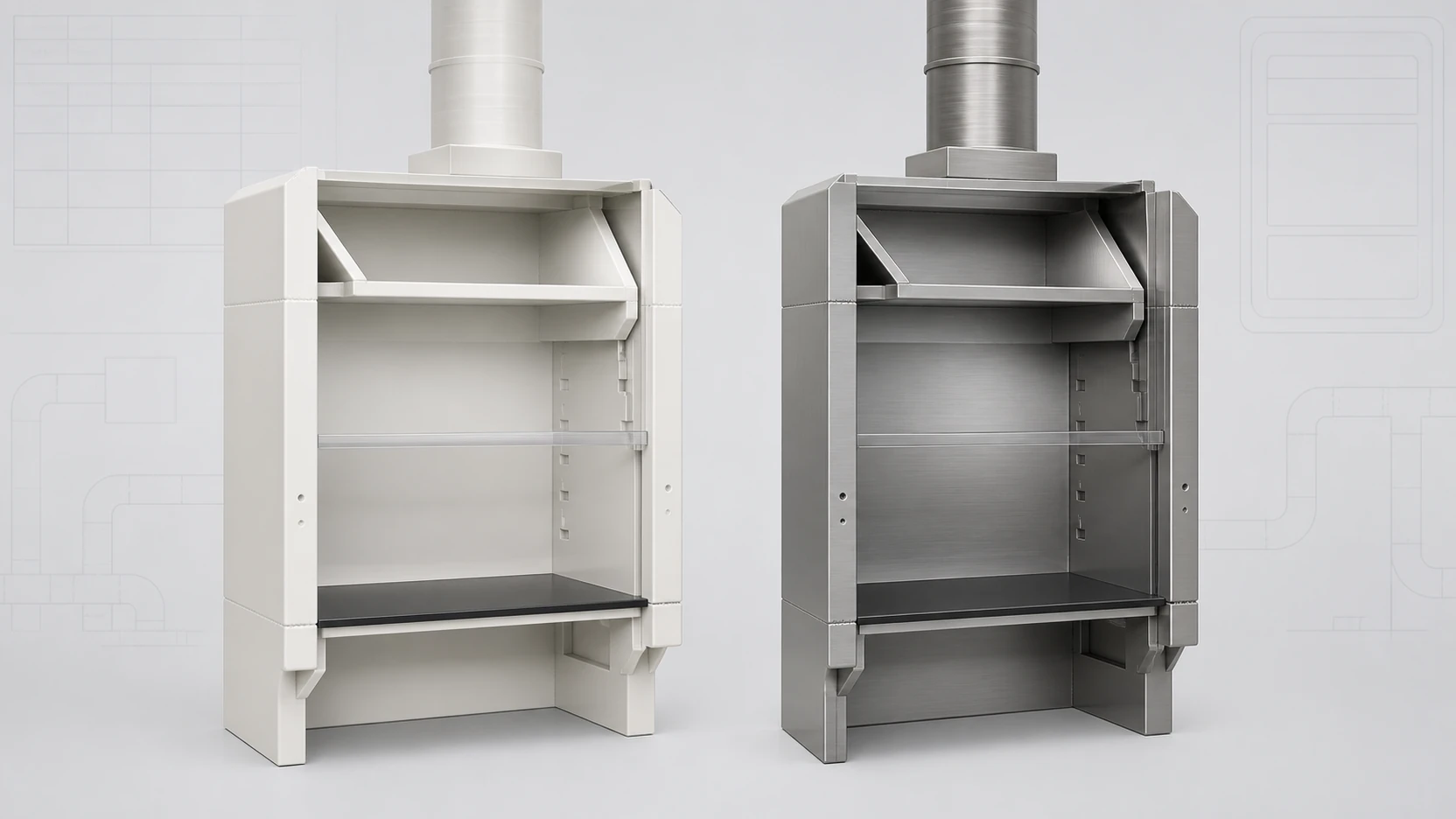 PP vs Stainless Steel Fume Hoods: Chemical Resistance and Use Cases