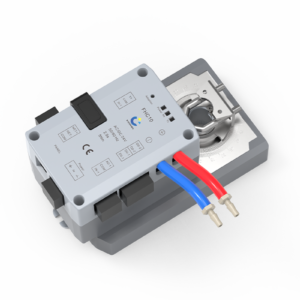 Fume hood controller with integrated rotary VAV actuator and differential-pressure airflow ports