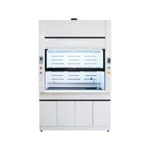 General purpose steel fume hood with ducted chemical work chamber
