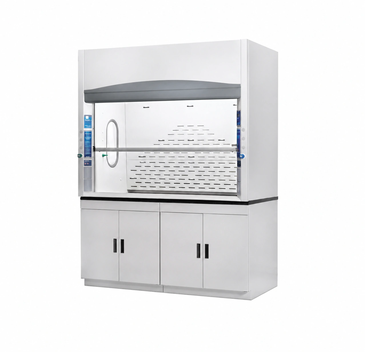Low-flow high-performance fume hood for energy-efficient laboratory exhaust