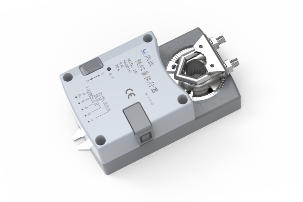 Modulating damper actuator with 5 Nm torque, 30-second travel and 0-10 V control