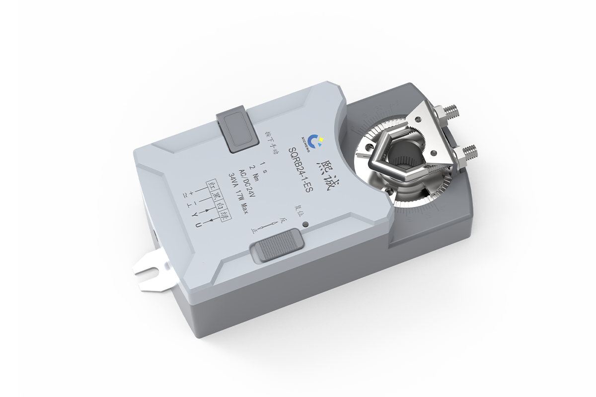 One-second fast acting damper actuator with 2 Nm torque and direct shaft clamp