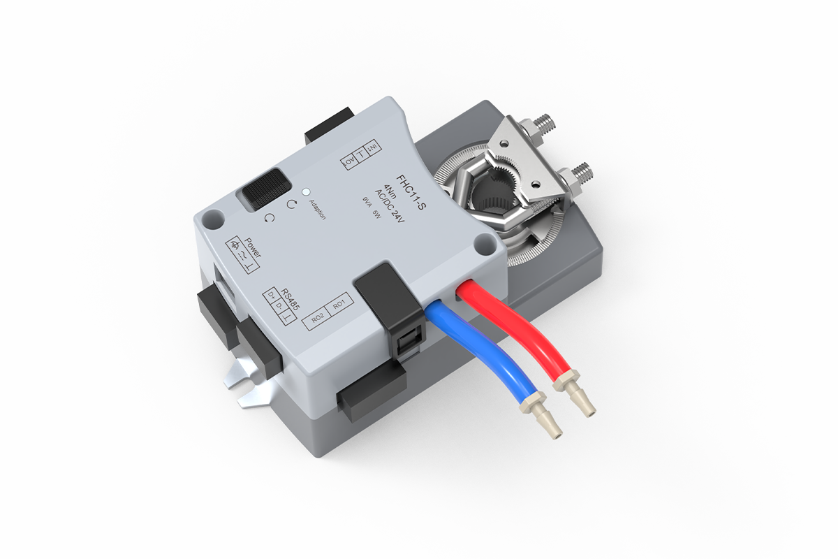 Fume hood sash position controller with integrated VAV damper actuator