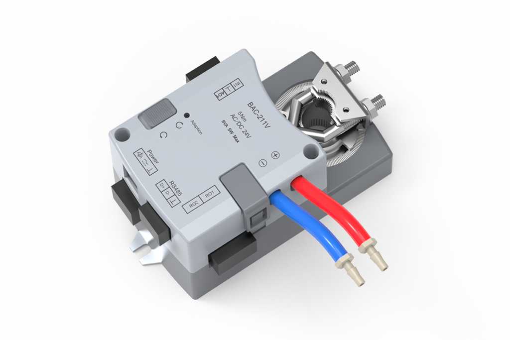 VAV terminal controller with integrated rotary actuator for temperature and airflow control