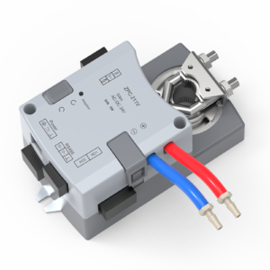 Zone pressure controller with integrated rotary airflow-control actuator