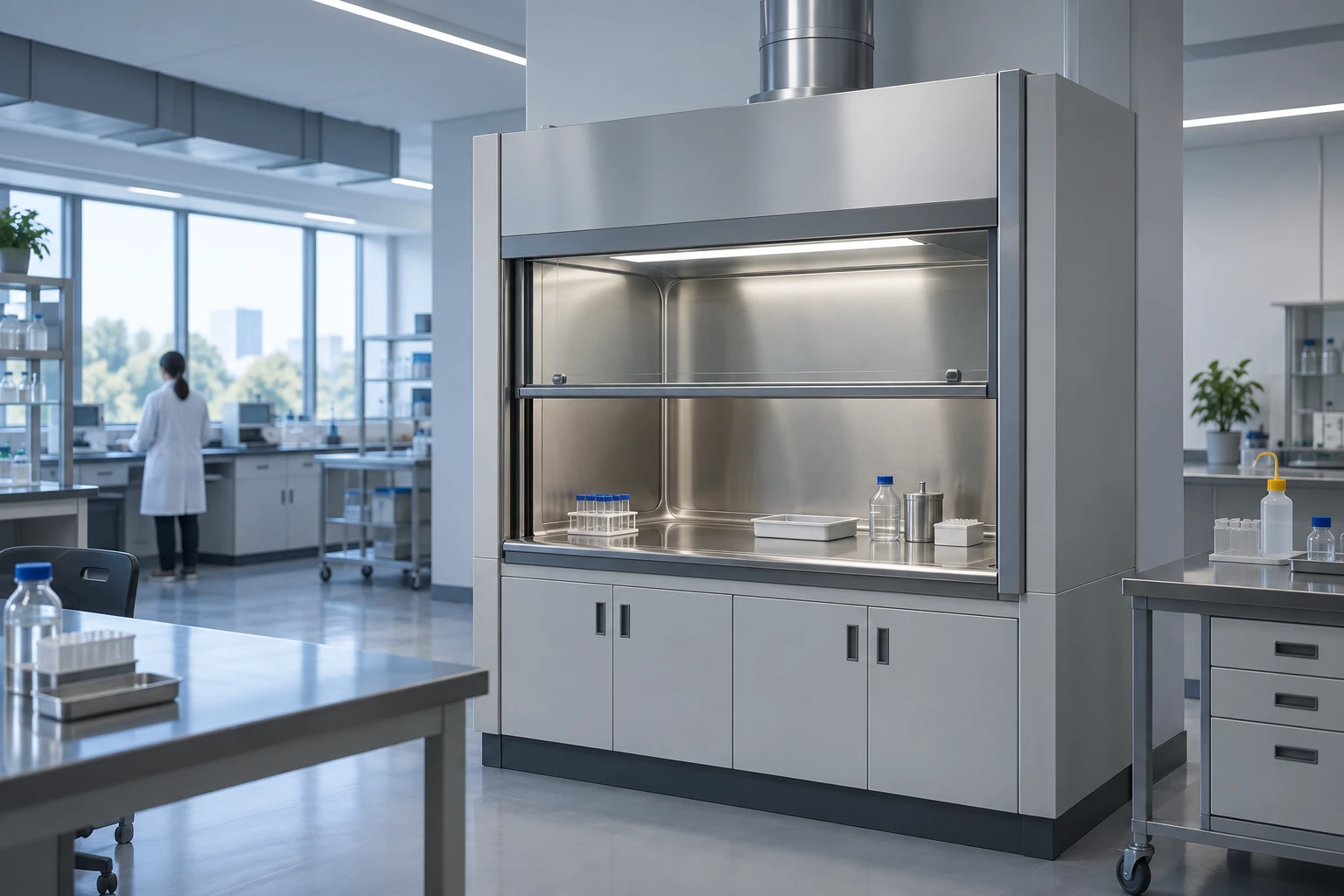 Radioisotope Fume Hood Requirements: Surfaces, Exhaust and Monitoring
